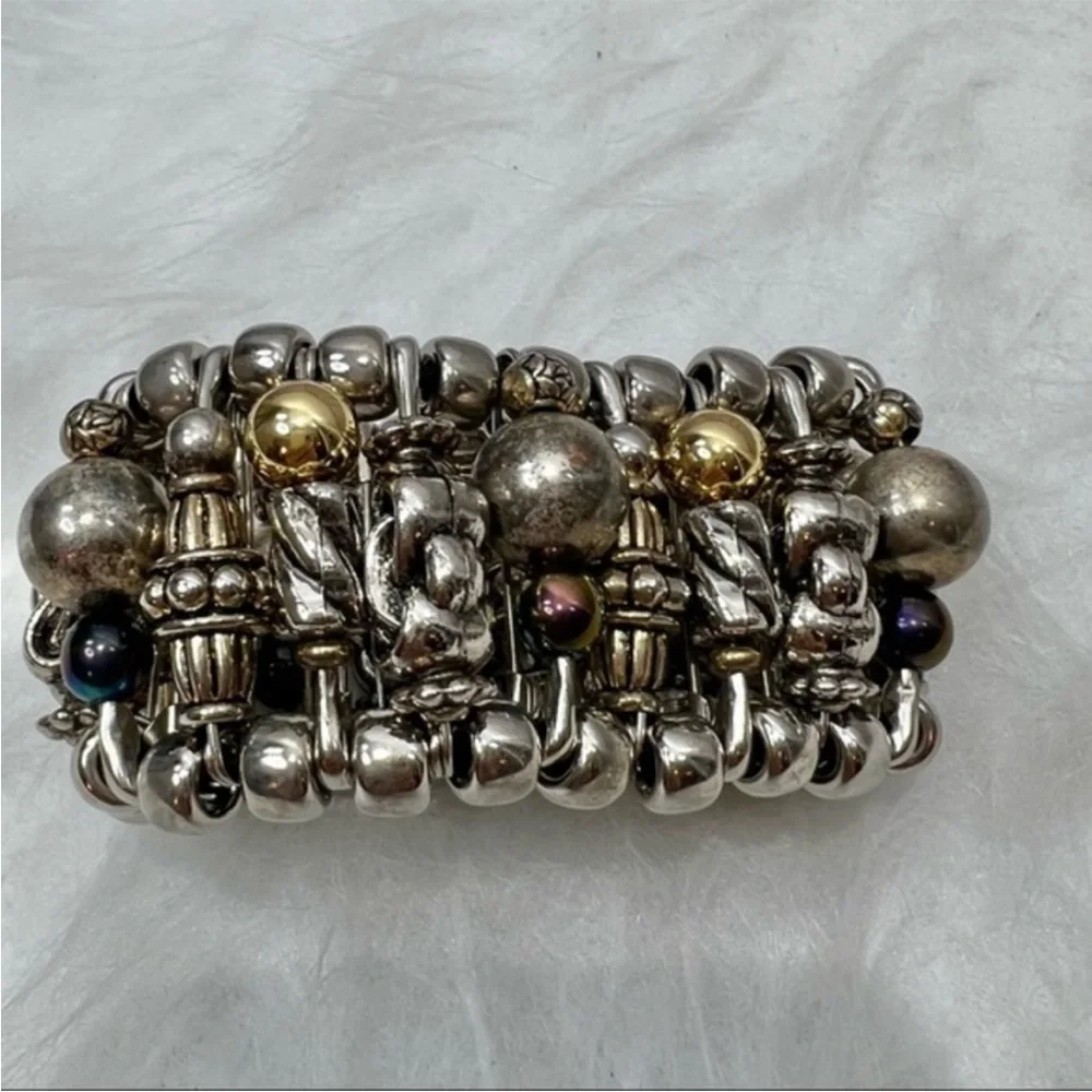 Bracelet Earrings Costume Safety Pin Set Gold Silver tone